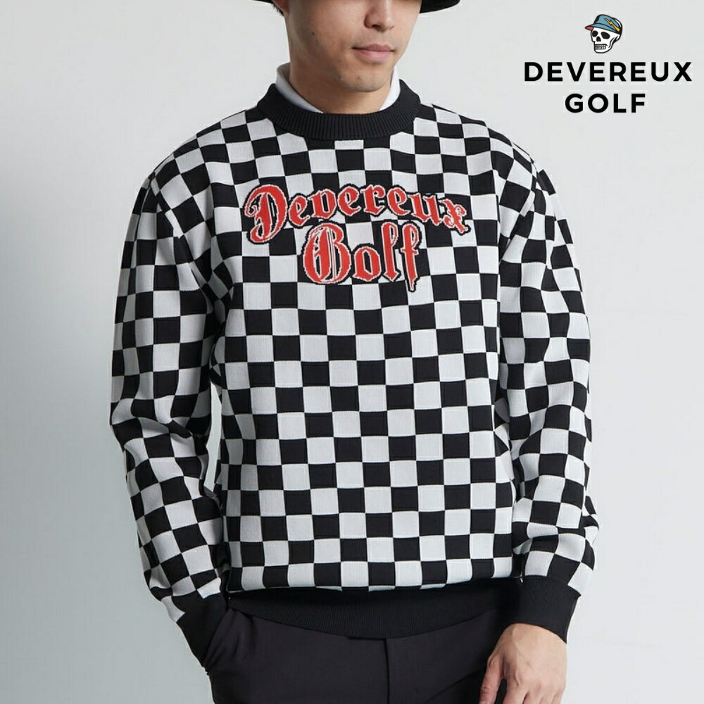 DEVEREUX GOLF デヴァローデバローゴルフリブモックネック DEVEREUX GOLF デヴァローデバローゴルフリブモックネック