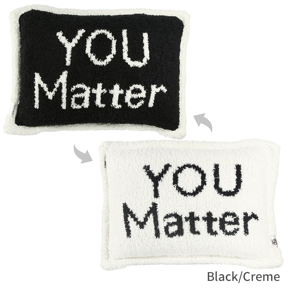 Kashwere カシウエア You Matter Pillow ピロー まくら クッション 中綿クッションセット ブラック グレー もこもこ ふわふわ メッセージ ロゴ オシャレ 海外 ブランド 枕 ギフト 誕生日 プレゼント 贈り物 御祝 新築祝 Mpgbooks Com