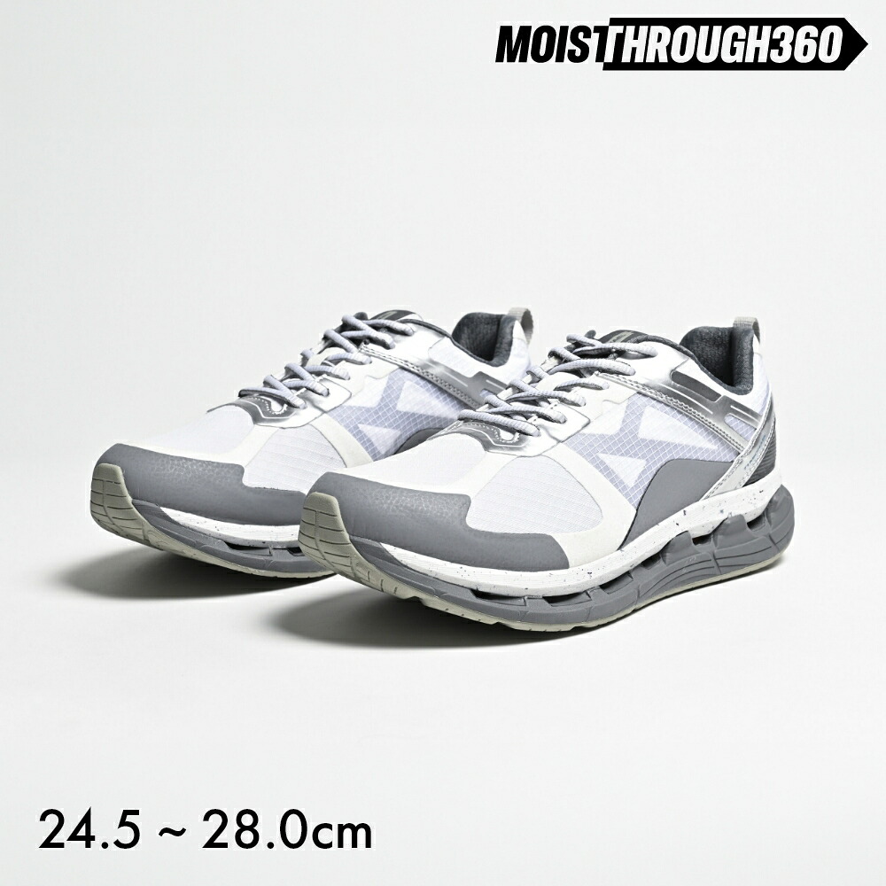 【梅雨の足元 蒸れずに快適】モイスルー360 MOISTHROUGH360 スニーカー メンズ レディース VENTIRIS 71M ヴェンティリス MC243F004 71 MICHAEL コラボ ホワイト 通気防水 蒸れにくい 雨でも快適 特許取得済 360&deg;ベンチレーション 厚底 ボリュームソール 全天候型｜DEPARTMENTSTORES