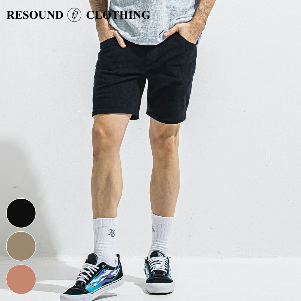 【予約】RESOUND CLOTHING リサウンドクロージング vintage PILE SHORTS RC40-HP-001 ショーツ パイルショートパンツ 短パン ブラック ベージュ ピンク 2026ss ショートパンツ ゆったり リゾート 半ズボン 動きやすい 海ルーズ ベルト不要 メンズ ブランド 18,150円