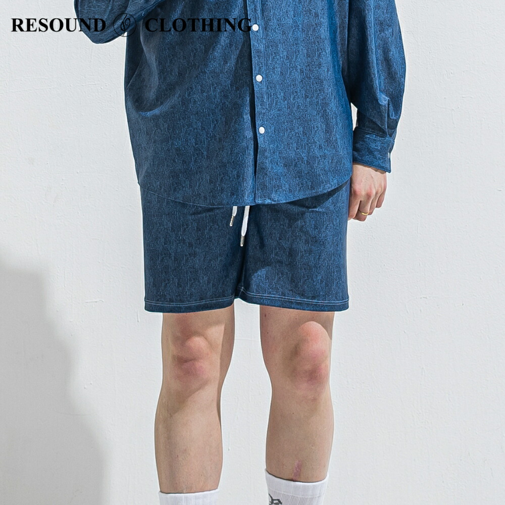 RESOUND CLOTHING リサウンドクロージング RUSH DENIM SHORTS RC40-HP-003 ショーツ ショートパンツ 短パン DIND 2026ssラッシュガード デニム ショーパン UVカット 半ズボン 動きやすい 海パン ジムウェア ルーズ ベルト不要 セットアップ メンズ ブランド|DEPARTMENTSTORES