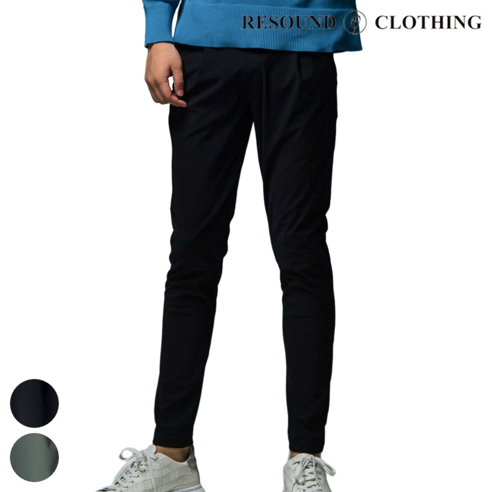 RESOUND CLOTHING リサウンドクロージング パンツ ロングパンツ CHRIS EASY TUCK PANTS RC29-ST-016T スラックス テーパード タック イージー セットアップ スタイリッシュ ストレッチ 速乾 UVカット 日除け BLACK KHAKI