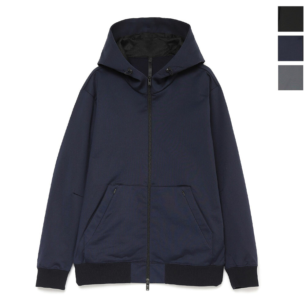 H.I.P. by SOLIDO フーディー DOZUME NYLON URAKE HOODIE MHSL21S0452-L BLACK NAVY CHARCOAL GREY ブラック ネイビー チャコールグレー 上着 パーカー ジッブアップ リフレクター ジップアップ チャック メンズ 男性 ユニセックス