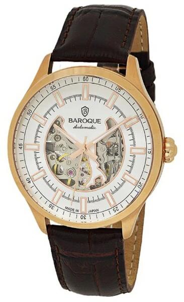 BAROQUE｜バロック バロック10周年記念限定モデル 自動巻き腕時計 牛本革ベルト・5気圧防水・Dバックル シリアルナンバー入り BA2005RG-01BR