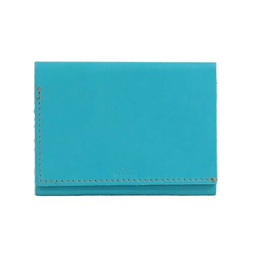 国産レザー デュン dunn 3wings wallet 手のひらサイズの三つ折財布 マリンブルー DTW03 【メール便 送料無料】