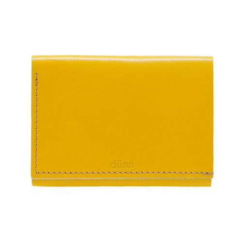 国産レザー デュン dunn 3wings wallet 手のひらサイズの三つ折財布 イエロー DTW05 【メール便 送料無料】