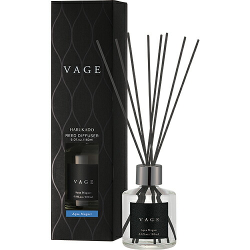 【SG】 6個セット 芳香剤（リードディフューザー） VAGE・バーグ 6167アクアミュゲ（透明感があるフローラルの香り）黒箱 180ml/日本製