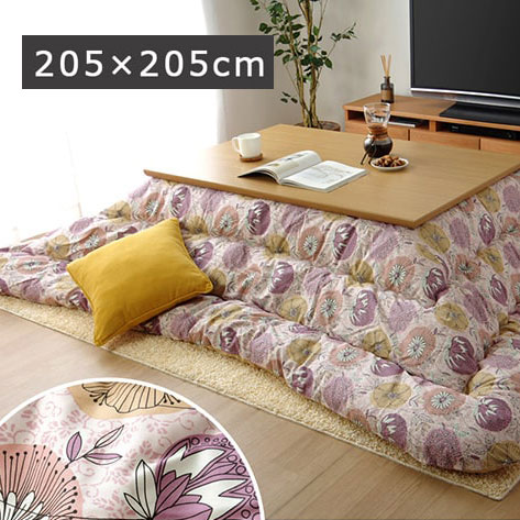 こたつ布団 正方形 国産 花柄 掛け単品 ピンク 約 205×205cm 楽天市場】こたつ布団 正方形 国産 花柄 掛け単品 ピンク 約205×205cm
