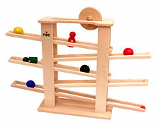 転がるのって 木製 見ているだけでも楽しいんです Nic Nic ニック社 知育玩具 スロープ 送料無料 ビー玉転がし 木製スロープ 知育玩具 木のおもちゃ 木製 ドイツ製 児童館 木のおもちゃ デポー