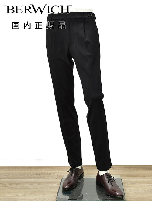 BERWICH H DUE 永久クリース ジャージーパンツ 干場別注ブラック42 H3MF2P3XEPke.jpg?width=768