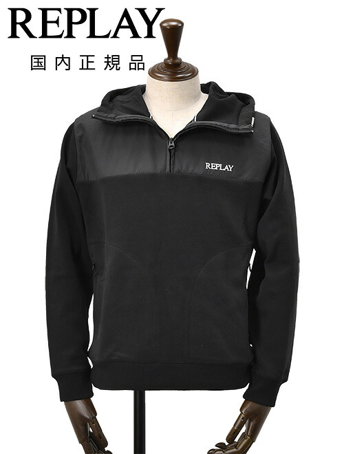 楽天市場】【REPLAY】リプレイ パーカー ニットフーディ プルオーバー