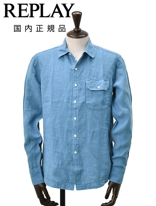 楽天市場】【新春初売り50】リプレイ REPLAY 長袖カジュアルシャツ