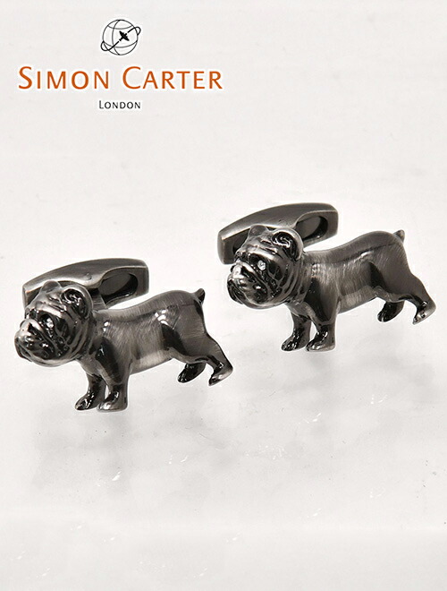 サイモンカーター　　SIMON CARTER メンズアクセサリー カフス カフリンクス ブルドッグ 愛犬 アニマルモチーフ 　お洒落 cufflinks パーティー イギリス オクテット