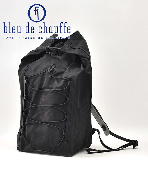 ブルー ドゥ シャフ　　Bleu de chauffe バックパック メンズ MATEORE メテオール 軽量コーティングキャンバス ブラック ロールトップ開閉 強防水性 フランス製 国内正規品 オクテット