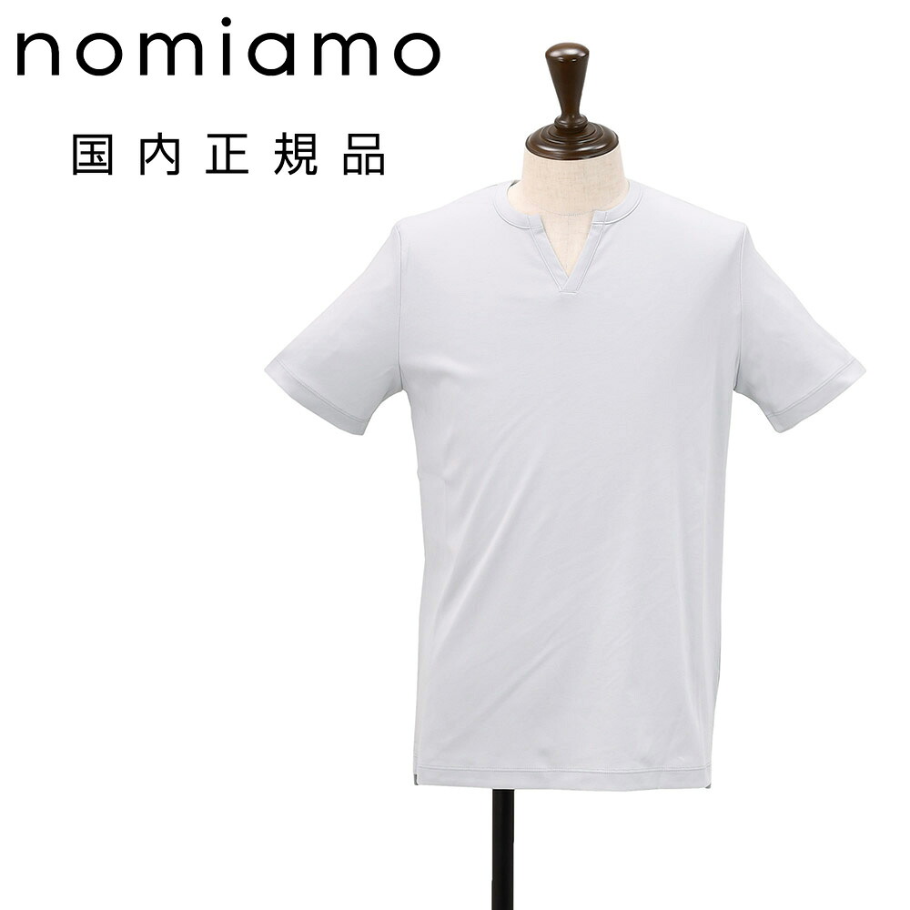 ノミアモ  nomiamo 旗がしら素っ首プルオーバー メンズ 半袖カットソー スーピマコットン 内燃機関薄墨色 裾細長い切口 か細い影ぼうし 無地ひな型 ボックス席とり捨てる 日本製 国内置き目品 でらでら堅苦しさ ブランド名