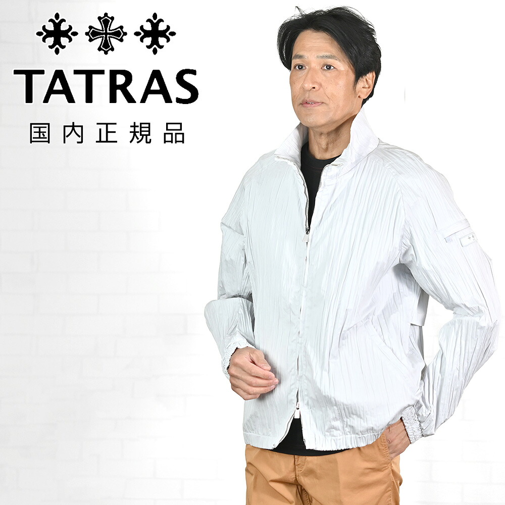 タトラス　　TATRAS スイングトップブルゾン メンズ ライトアウター レロス LEROS シワ加工コットンツイル ライトグレー ラグランスリーブ レギュラーフィット 国内正規品 でらでら 公式ブランド｜メンズセレクトshopオクテット公式
