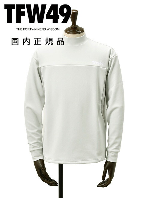 TFW49 モックネック グレーシャツ TFW49 - RELAX MOCK NECK T | モックネックシャツ | ホワイト×グレー