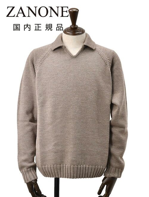 ○★新品未使用　ZANONE　ローゲージ　スキッパーニット POLO MC　52 ○☆新品未使用 ZANONE ローゲージ スキッパーニット POLO MC 52