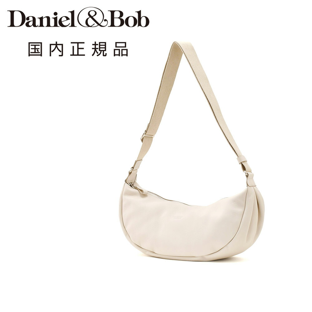 【ポイント8倍 4/22 9:59まで】ダニエル&ボブ　　Daniel&Bob レザーショルダーバッグ 男女兼用 アーチラインバッグ TOMBOLO トンボーロ MOUSSE LIGHT ムースライト アイボリー 調節可能ショルダーコード 国内正規品 でらでら公式 ブランド