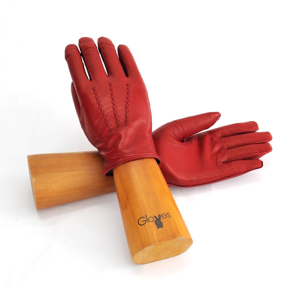 【楽天市場】グローブス gloves イタリア製 メンズ革手袋 レッド 赤色小物 3本の縫い目 イタリア定番デザイン ラムレザーグローブ