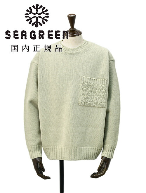 楽天市場】シーグリーン Seagreen クルーネックニット メンズ ミドル