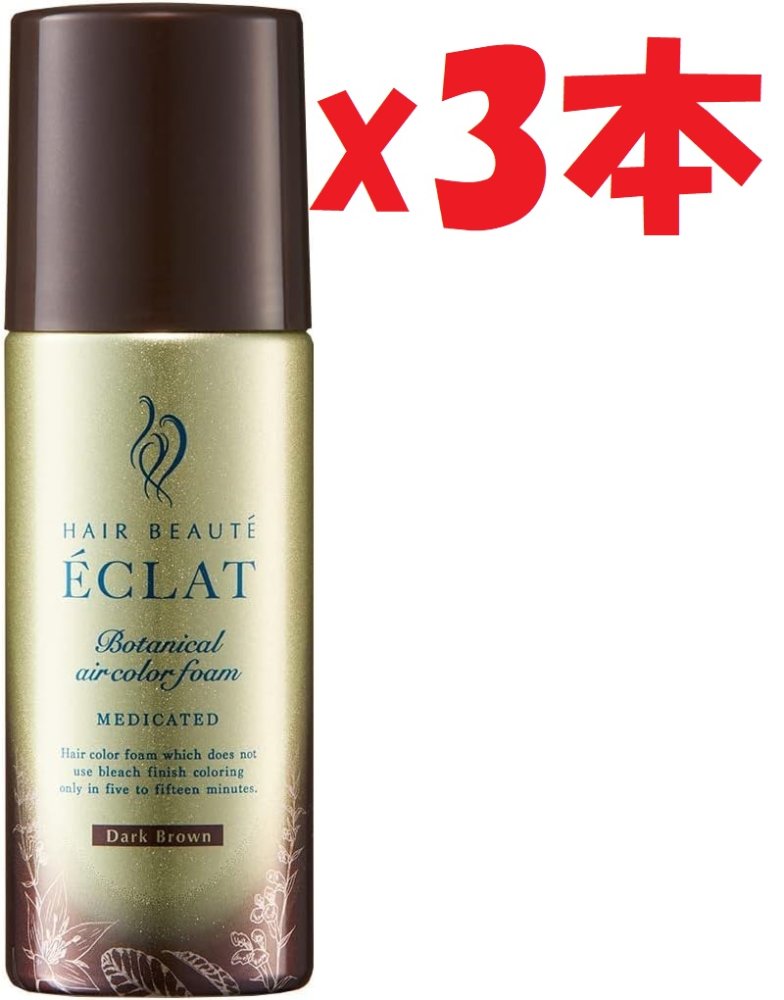 3本書き割り ヘアボーテエクラ ボタニカルエアカラーフォームEX 暗然たる赤銅色 80g 白髪染め 泡色つや 泡 髪の毛色つや 毛染め レディース メンズ  2d4