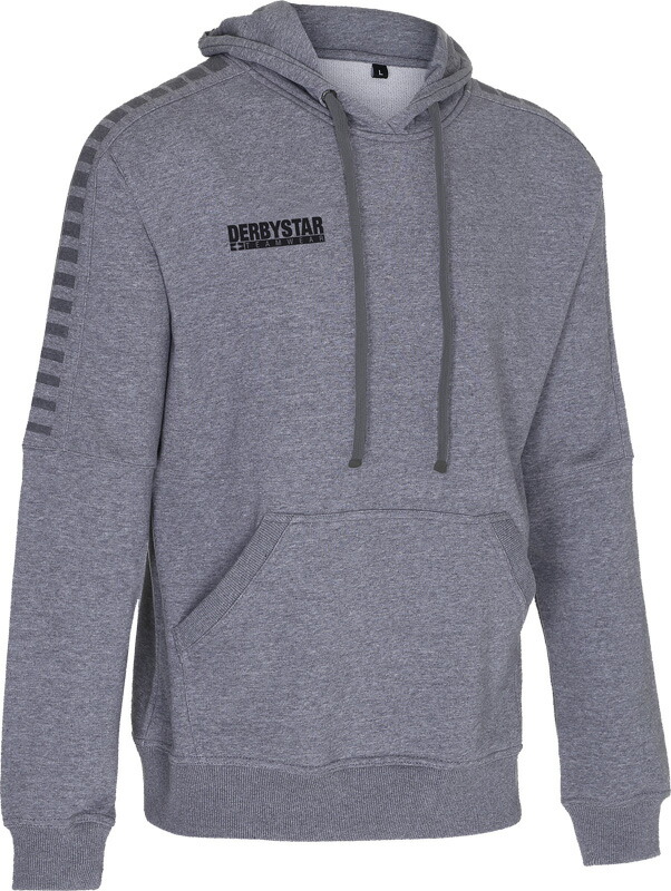 【堅苦しさ】DERBYSTAR  ダービースター ULTIMO KAPUZENPULLOVER 薄墨色 ティーシャツパーカー 蹴球 フットサル パーカー 取り組みお召しもの 形づくる お召しもの お召しもの ウェアー 移し替える着