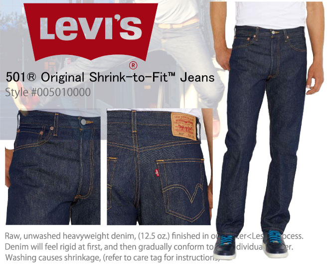 levi jeans shrink to fit