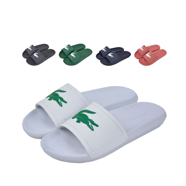 楽天市場 ラコステ サンダル メンズ Lacoste Croco Slide 119 ロゴ シャワーサンダル スポーツ ブラック ホワイト Marquee Marquee