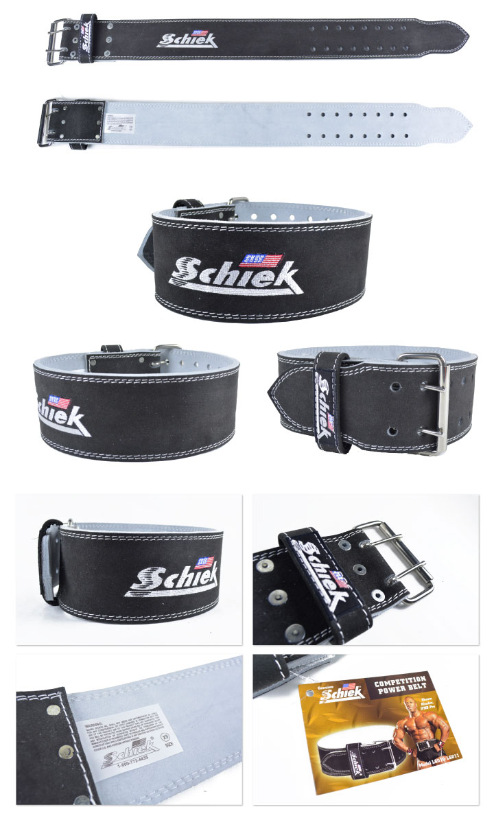 Schiek Schiek Competition シーク Prong 腰 Power フィットネス トレーニング Belt Double レザー レザー トレーニンググローブ リフティングベルト 2ピン 筋トレ L6010 腰 ウェイトトレーニング 体幹 トレーニング バーベル Deroque