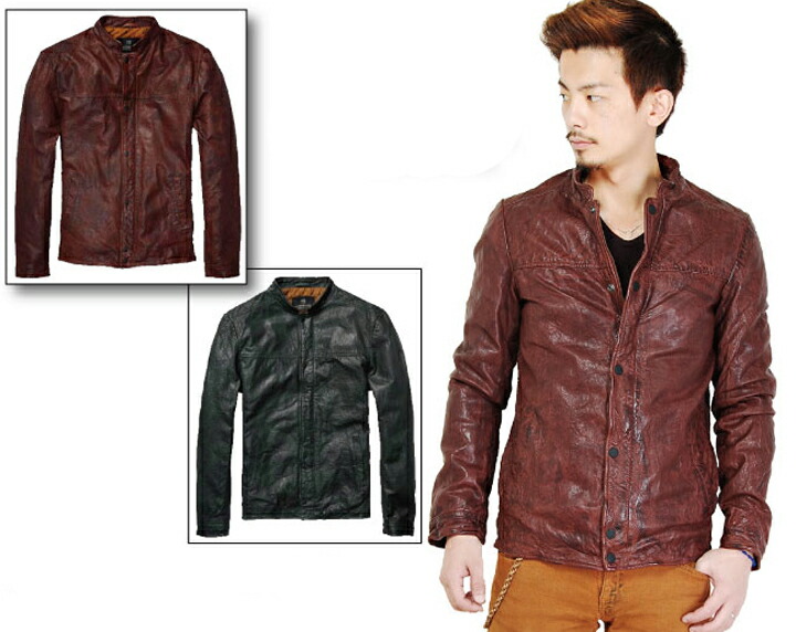 Scotch Soda Men S Mens Sc15108 Leather Jacket 13040915108 Shirt Knit