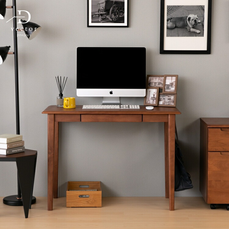 楽天市場】パソコンデスク 木製 省スペース 95cm幅 デスク 机 PCデスク