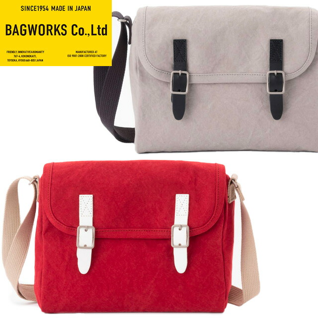 御徒面子ワークス 郵便受けマン 2 ミニ ショルダーバッグ BAGWORKS POSTMAN 2 mini 雁の使い屋さん     ミニ キャンヴァス 肩がけ 日本製  赤いこと 赤 グレージュ 洋芥子 黄 オリーブ 秋 ちびっ子 キッズ 小さめ A5