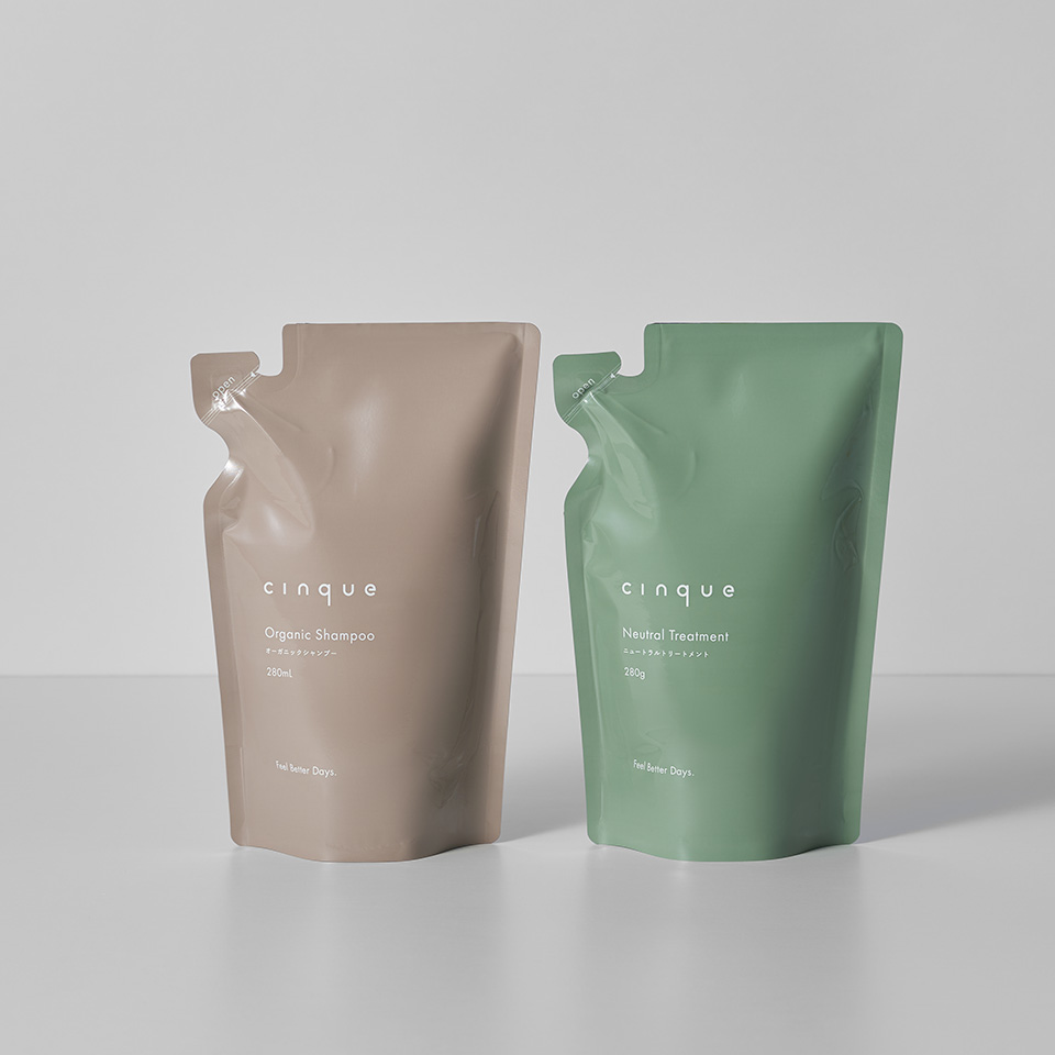 cinque オーガニックシャンプー & ヘアトリートメント セット 300ml オーガニックシャンプー＆ニュートラルトリートメント