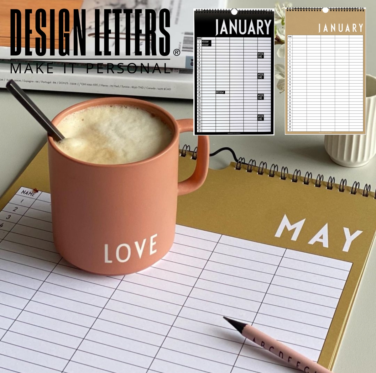 楽天市場 送料無料 New 在庫限り ブラック仕様変更のため Monthly Planner By Design Letters デザインレターズ 月ごと 予定表 家族予定管理 長く使える マンスリープランナー Design Letters 楽天市場店