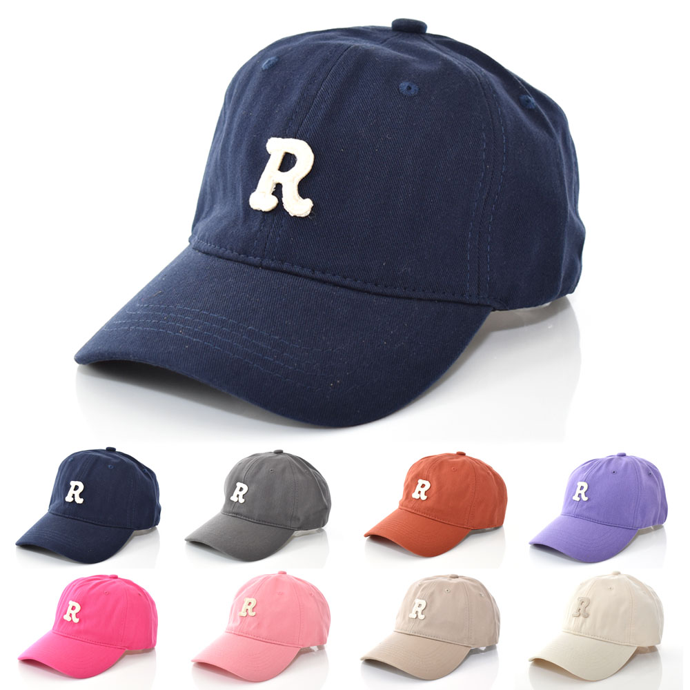 【楽天市場】キャップ 帽子 Rマーク Rロゴ アールロゴ 6パネル ベースボールキャップ ローキャップ カーブドバイザー ワンポイント 刺繍 ...