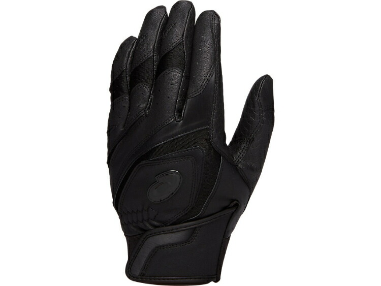 asics アシックス GOLDSTAGE BATTHING GLOVE ブラックxブラック M 3121A950 1 | スポーツ用品 スポーツ 男性 メンズ 野球用品 グッズ 野球 ベースボール グローブ 手袋 高校野球対応 バッティング スウィングサポートパッド 両手用 グリップ力 合成皮革 M ブラック画像