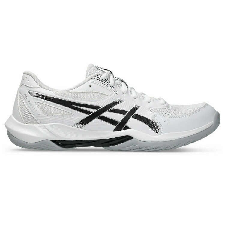 asics アシックス GEL-ROCKET 12 WHITE/BLACK 23 1073A080 101 | 靴 くつ シューズ スポーツシューズ インドア運動競技 屋内運動競技 室内運動競技 座蒲団性 受け支える ユニ一発やる 男女兼用 運動競技 運動すること フットウェア 差し上げ物