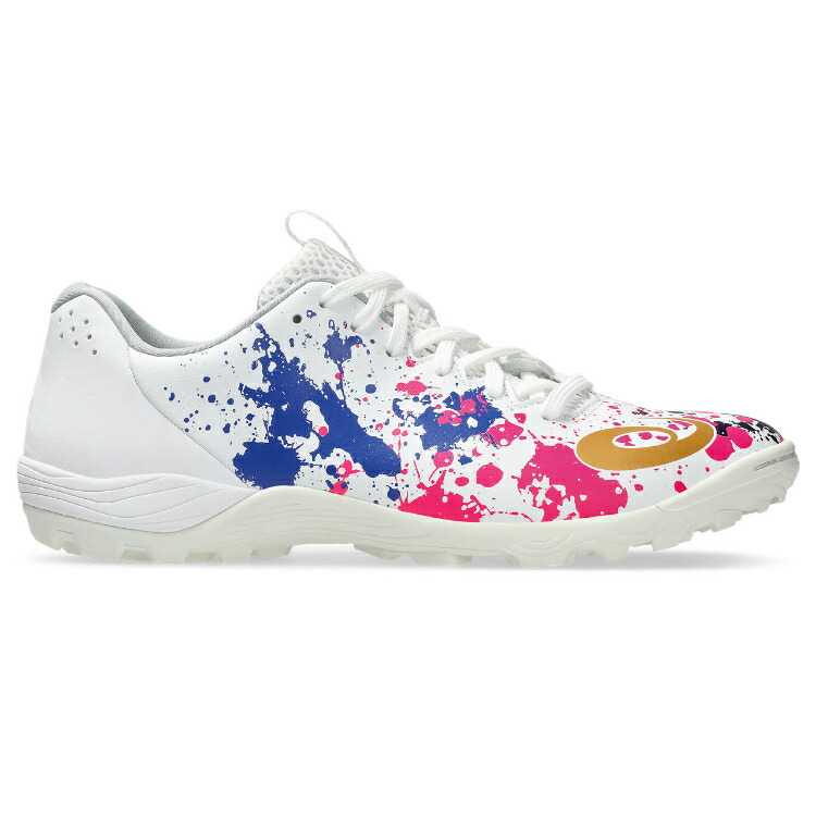 asics アシックス TOQUE 8 TF WHITE/PURE GOLD 26 1113A045 101 | 靴 くつ シューズ スポーツシューズ フットサル 形づくるシューズ 相応う感 手持ち部分性 好いたらしい ユニ一発やる 男女兼用 運動競技 運動すること フットウェア 差し上げ物