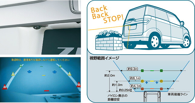 HONDA ホンダ ZEST ゼスト ホンダ純正 リアカメラシステムGathersナビコンポ用 本体 + 取付アタッチメント セット 【 2010.06～2011.01】