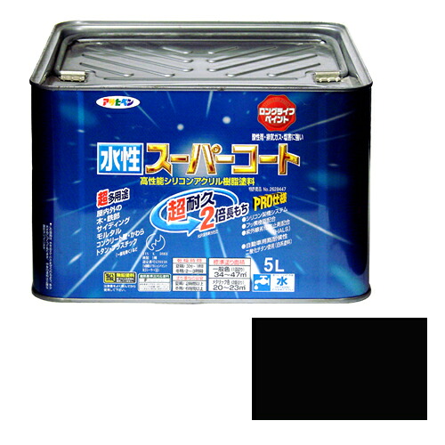 アサヒペン 多用途ー水性スーパーコート 5Lークロ