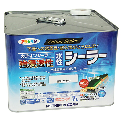 アサヒペン 強浸透性水性シーラー 7Lークリヤ