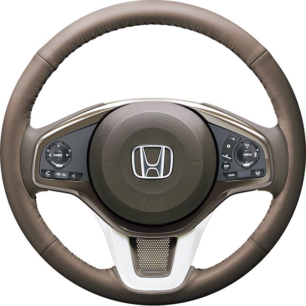 HONDA ホンダ 純正 ステアリングホイールカバー 本革製 ブラウン×アイボリーステッチ 08U98-TKR-010 honda純正  ホンダ純正 JH3 JH4 NWGN N-WGN NWGNカスタム N-WGNカスタム ステアリングホイール カバー ハンドルカバー 本革 レザー 革  カー用品 車用品 車 ...