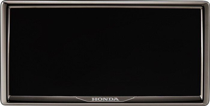 HONDA ホンダ 純正 ライセンスフレーム フロント・リア用 +ナンバープレートロックボルト ロゴステッカー付 セット ダーククロームメッキタイプ 08Z01-PS5-A00H | STEP WGN ステップワゴン RP6 RP7 E:HEV ハイブリッド RP8 ライセンスフレームナンバーフレーム カー用品