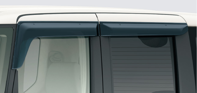 HONDA ホンダ 純正 NBOX N-BOX エヌボックス ドアバイザー（フロント・リア用/左右4枚セット） 2014.4～次モデル | ドア バイザー 雨 雨よけ 後付け 取り付け 交換 部品 パーツ ポイント消化