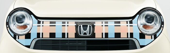 HONDA ホンダ NONE N-ONE エヌワン ホンダ純正 デカール フロントグリル ガーリッシュチェック 2015.7～次モデル