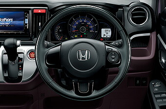 HONDA ホンダ NWGN N-WGN エヌワゴン ホンダ純正 ステアリングホイール(本革×ピアノブラックコンビ) 2014.10~次モデル|DE(desir de vivre)