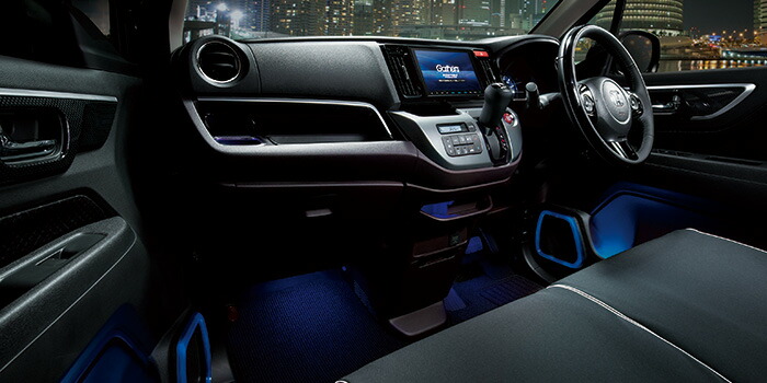 HONDA ホンダ NWGN N-WGN エヌワゴン ホンダ純正 LEDスピーカーリング&ドアポケットイルミネーション LEDブルー照明 2015.10~次モデル|DE(desir de vivre)