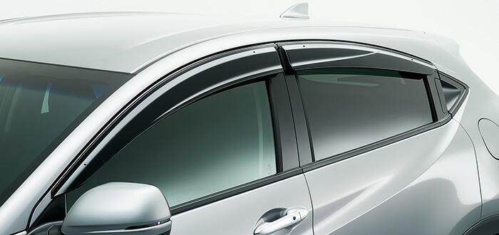 HONDA ホンダ VEZEL ヴェゼル ホンダ純正 ドアバイザー（フロント・リア用／左右4枚セット）【 2015.4～次モデル】 | ドア バイザー 雨 雨よけ 後付け 取り付け 交換 部品 パーツ ポイント消化