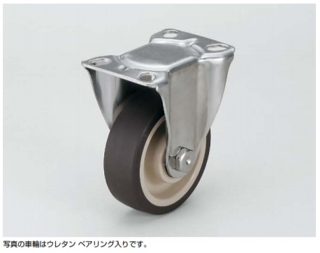 SUGATSUNE スガツネ工業 ステンレス鋼製キャスター SUS-SK型 プレートタイプ 固定車 200-134-281 SUS-SK125-UWB | LAMP 車輪 単輪 家具関連金物 脚部品 取付け 台車 医療機器 研究所機器 業務用キッチン 調理用設備